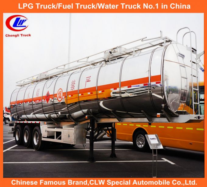 42000L Heavy Duty 3 Axle Aluminum Fuel Tank Semi Trailer 