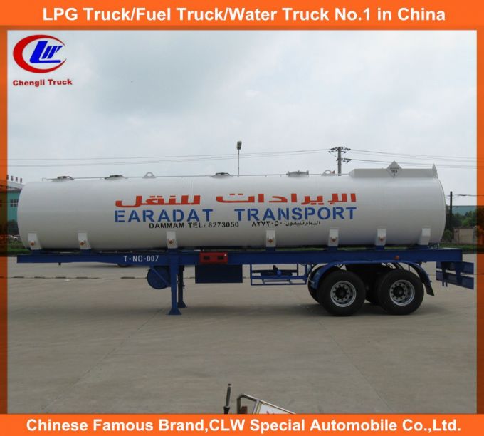 2 Axle 35000liters Stainless Steel Oil Transport Truck Trailer 