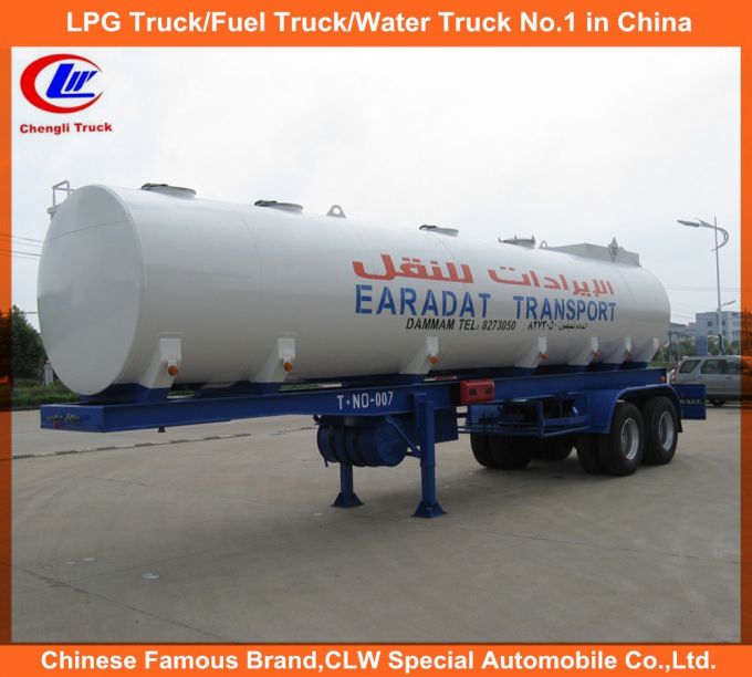 2 Axle 35000liters Stainless Steel Fuel Tanker Truck Trailer 