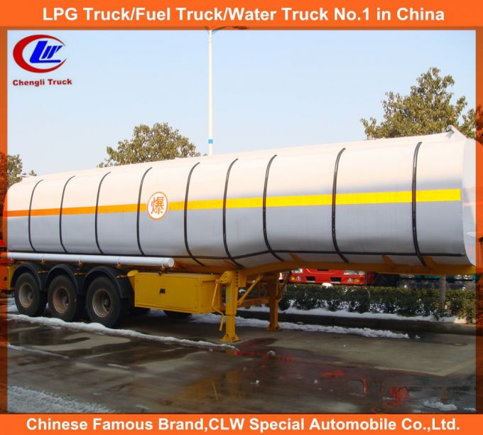 3 Axle 45000liters Stainless Steel Fuel Tanker Semi-Trailer 