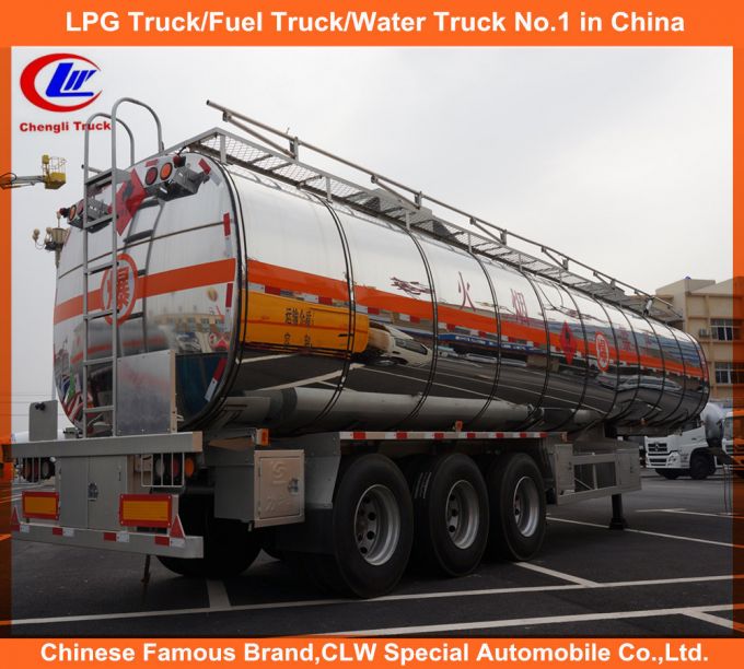 42000 Liters Heavy Duty 3 Axle Aluminum Fuel Tank Trailer 