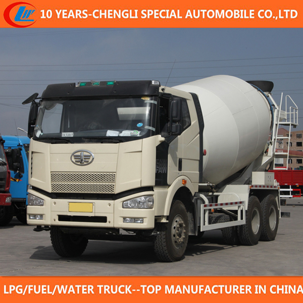 10 Wheels FAW Big Capacity Mobile Concrete Mixer Truck 