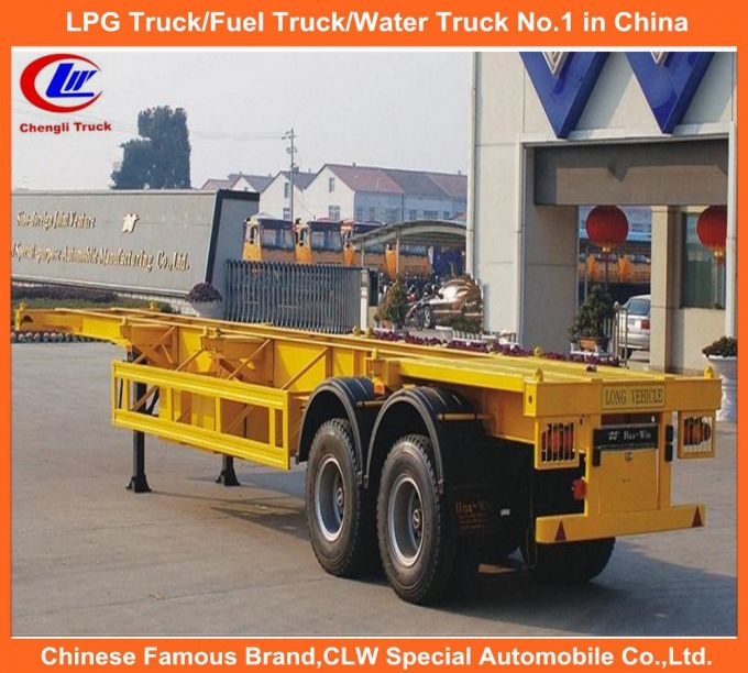 20feet Container Carrier Trailer in 2 Axles Skeletal Semi-Trailer 