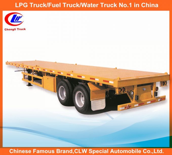 40ft 2 Axle Container Loading Flatbed Trailer Flatbed Semi Trailer 