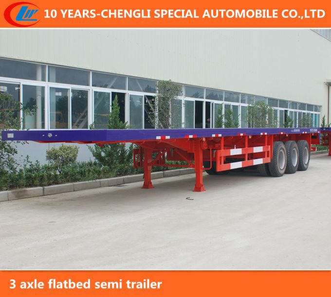 3 Axle Flatbed Semi Trailer 