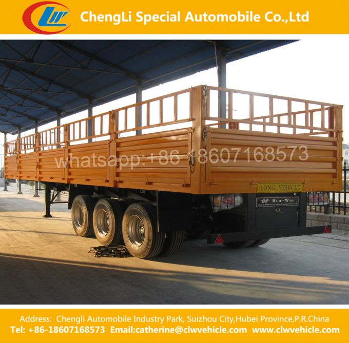 Tri-Axle 20FT 40FT Low Flatbed Low Flatbed Semi Trailer 