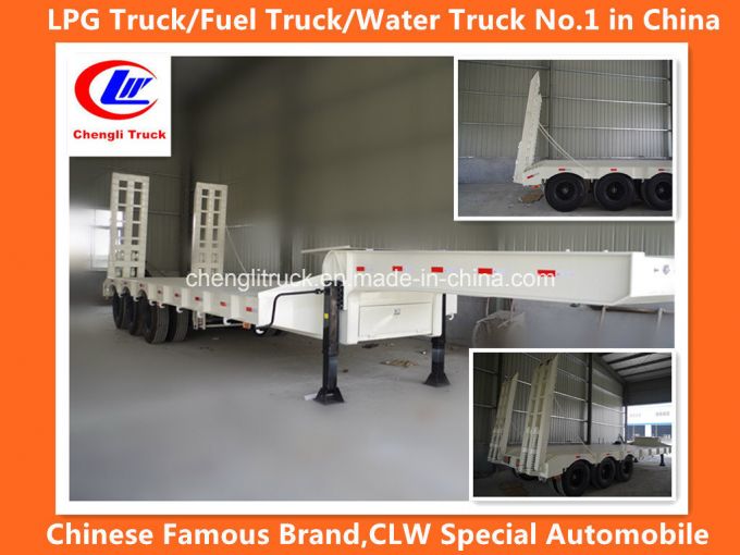 Heavy Duty 3-Axle 40ton Lowbed Truck Trailer 