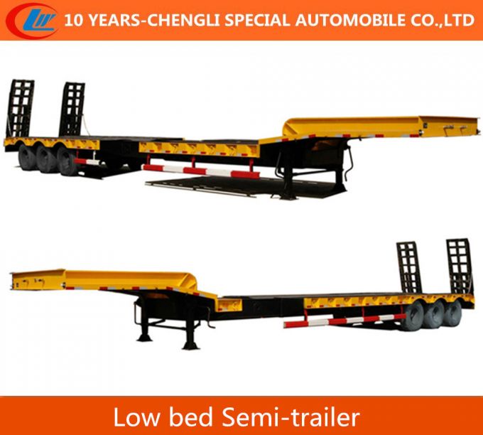 3 Axles Low Bed Semi Trailer for Sale 