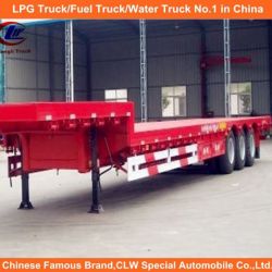 3 Axles Low Bed Semi Trailer Lpw Bed Flat Trailer