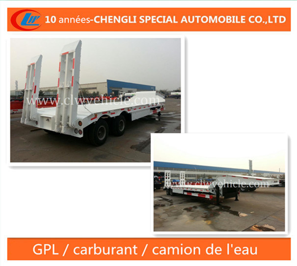 Surbaissee Semi-Remorque 2 Essieux Low Bed Trailer 