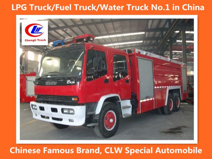 6*4 Isuzu Water Foam Dry Powder Tank Fire Rescue Trucks 