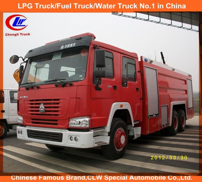 Cnhtc Sinotruk HOWO 6X4 266HP Water Foam Fire Sprinkler Truck 