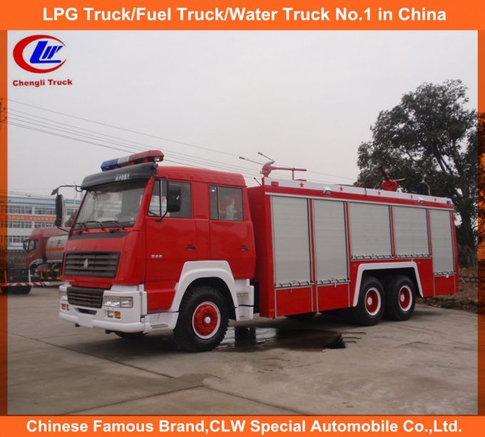 6*4 Heavy Duty Sinotruk Steyr Fire Fighting Trucks 371HP 