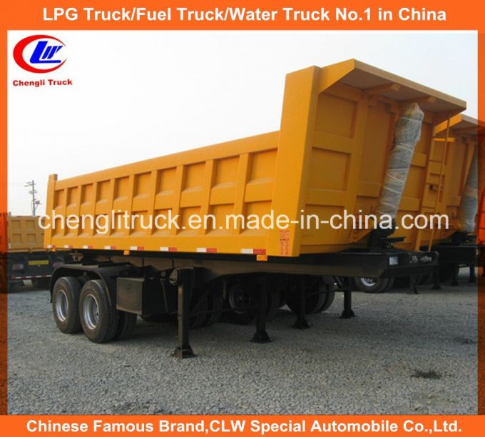 Heavy Duty 2 Axle Square Shape End Tipper/ Dump Truck Trailer 