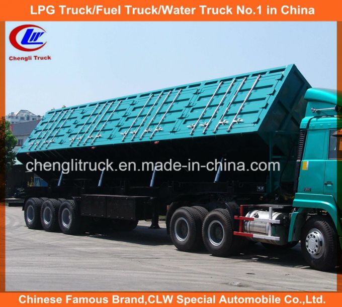 Heavy Duty Tri-Axle 50ton Side Tipper Truck Trailer for Mineral Transportation 