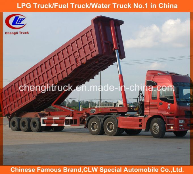 Heavy Duty Tri-Axle Dump Trailer 25cbm End Tipper Semi Trailer 