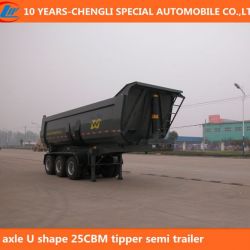 3 Axle U Shape 25cbm Tipper Semi Trailer