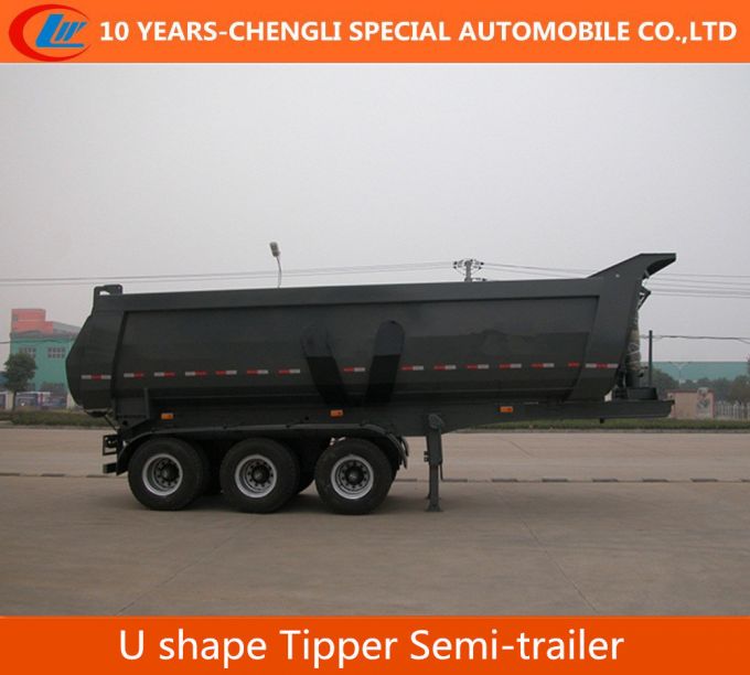 25cbm 3 Axle U Shape Tipper Semi Trailer 