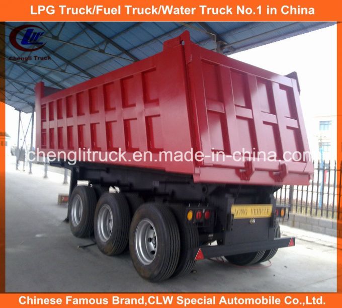 Heavy Duty Tri-Axle 40ton End Tipper Dump Truck Trailer 