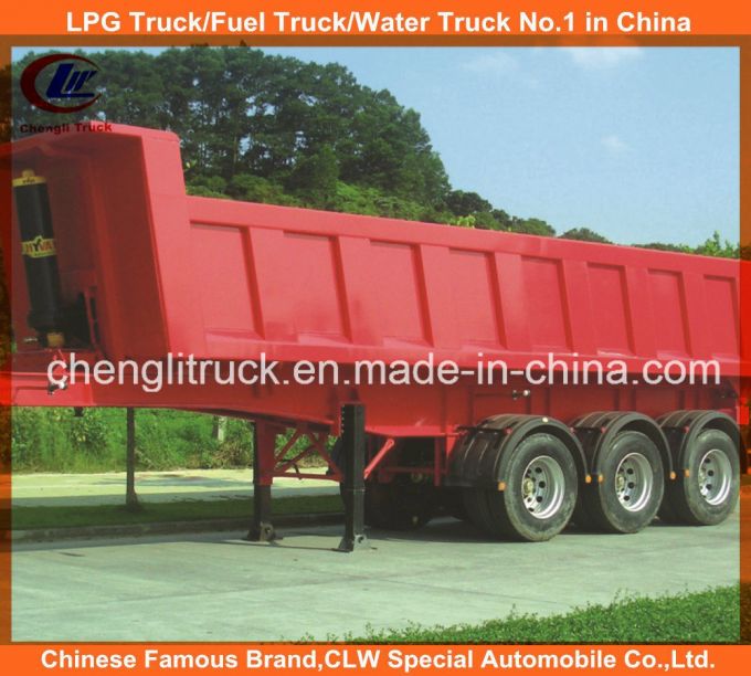 Heavy Duty Tri-Axle Square End Tipping Dumper Truck Trailer 