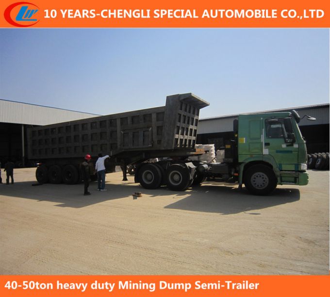 50ton Heavy Duty Mining Dump Semi Trailer 