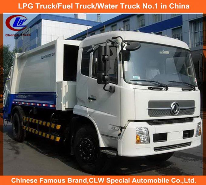 Heavy 6 Wheels Dongfeng Tianjin 6tons Compressed Garbage Truck 8m3 Compactor Garbage Truck 