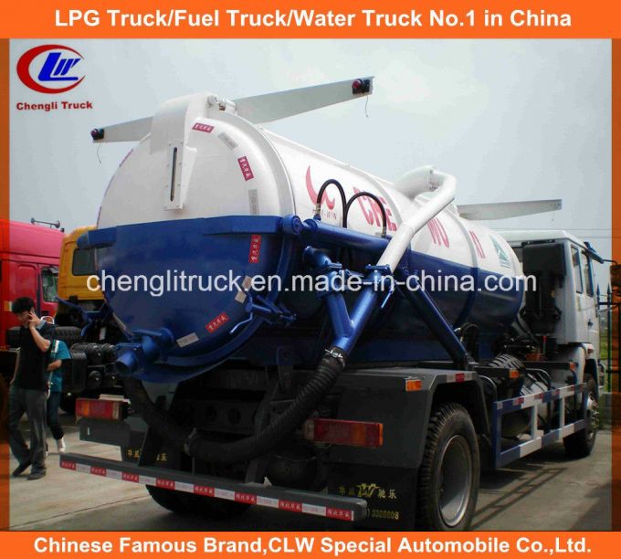 Dongfeng 6 Wheeler 10000L Sewer Cleaning Trucks, 8000L Fecal Suction Trucks 