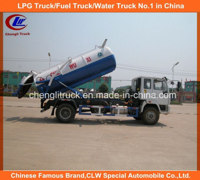 6 Wheel 10cbm Sinotruk HOWO Fecal Sewage Suction Trucks 