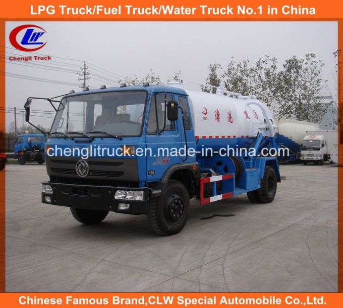 4X2 Cummins 180HP Dongfeng High Pressure Sewage Suction Truck 