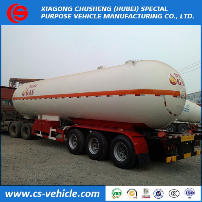 Nigeria 3 Axle 50m3 LPG Transport Trailer 50000L LPG Tank Trailer 