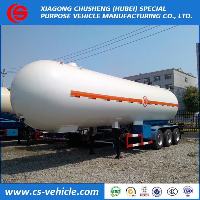 Nigeria Triaxle 20t LPG Transport Trailer 50000liters LPG Tanker Trailer 