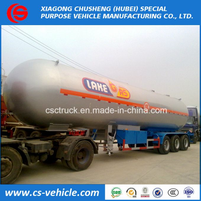 Tri-Axle 56000L LPG Road Tanker 20 Tons LPG Tank Trailer for Tanzania 