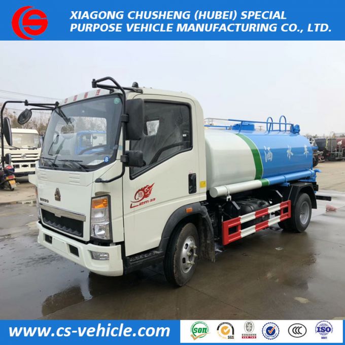 6 Wheel 120HP 10000liters HOWO Water Sprinkler Tank Truck Water Browser Truck Price 