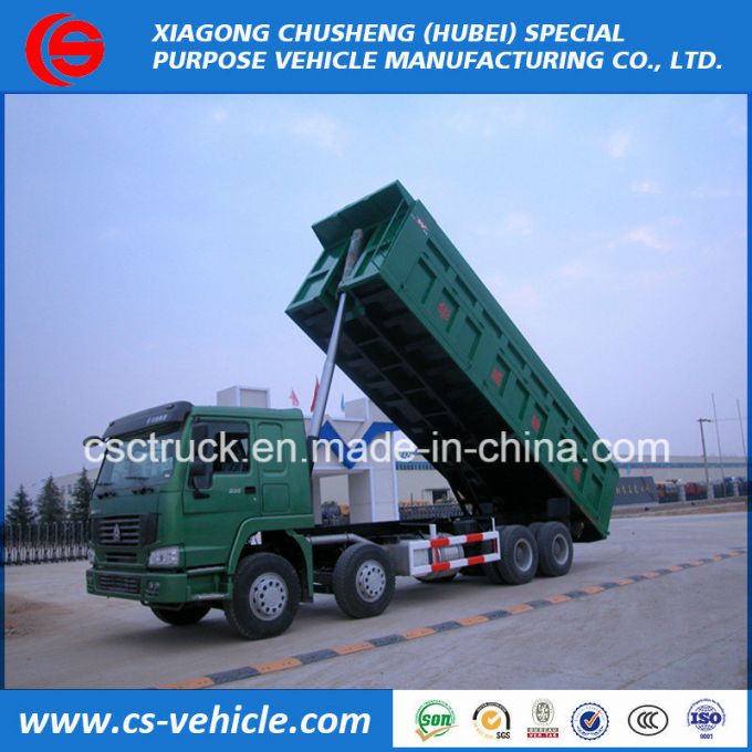 Heavy Duty Sino Truck HOWO 12 Wheeler Hyva Brand Hydraulic Tipper Truck 50t Dump Truck for Sale 