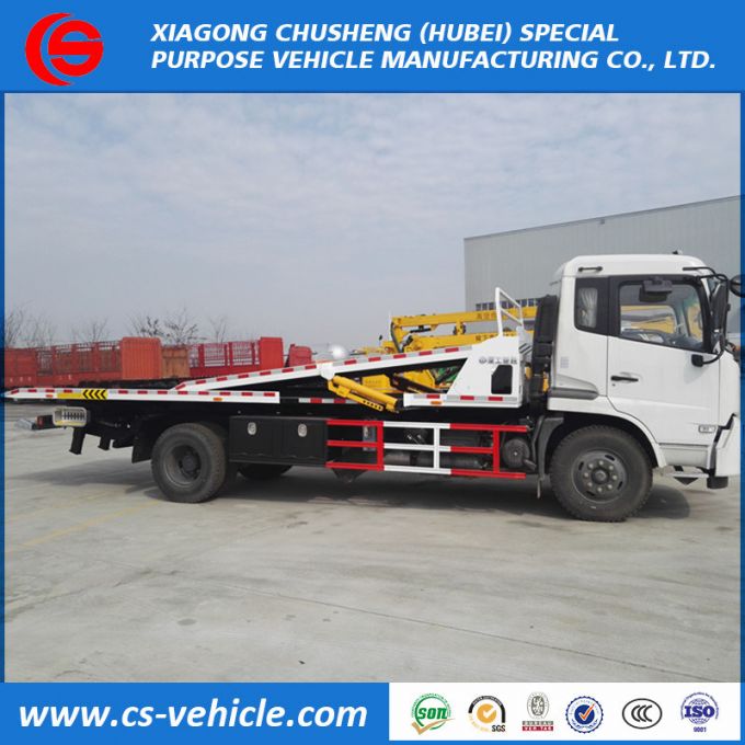 Dongfeng One Drive Three 8tons 10tons Flatbed Wrecker Truck 