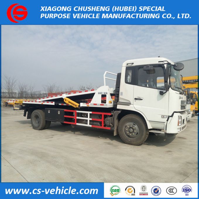 Dongfeng 4X2 One Drive Three 8tons 10tons Flatbed Tow Truck 