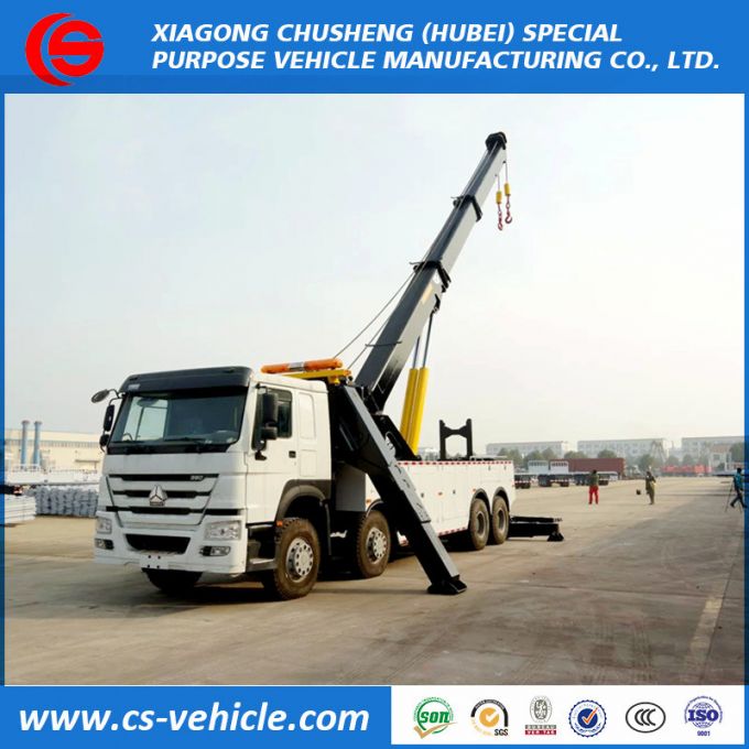 HOWO 8X4 30ton Towing Truck 360 Degree Fully Rotation Crane 30ton Wrecker Truck 