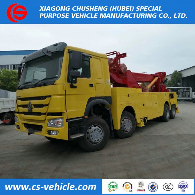 Sinotruk HOWO 8X4 50 Tons Capacity Wrecker Towing Truck Price on Sale 