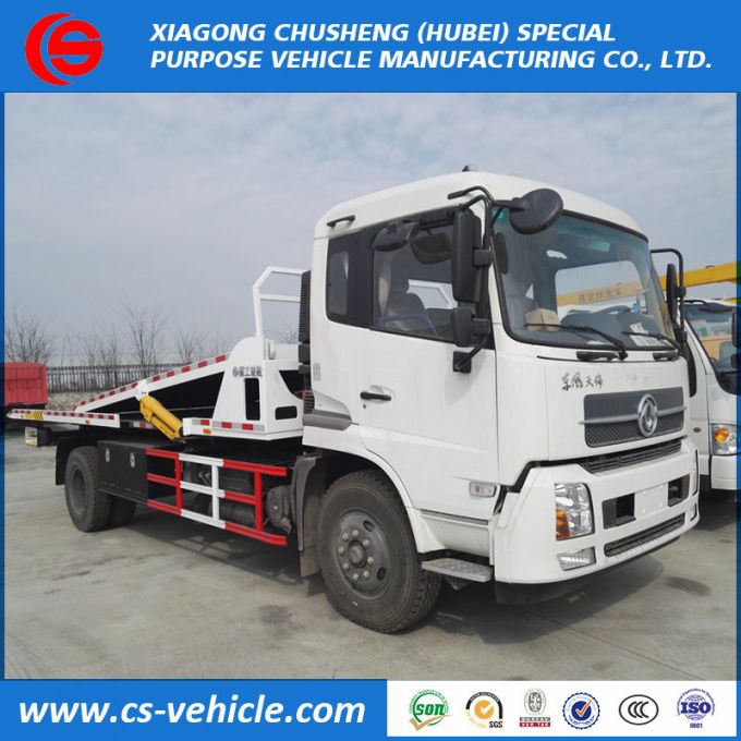 Dongfeng One Drive Three 10tons Road Recovery Wrecker Truck 