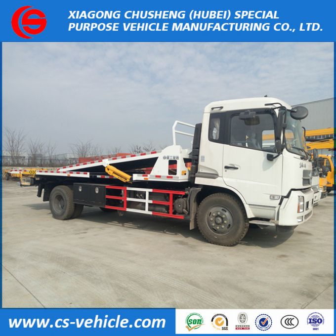 Dongfeng 4X2 One Drive Three 8tons 10tons Flatbed Towing Truck 