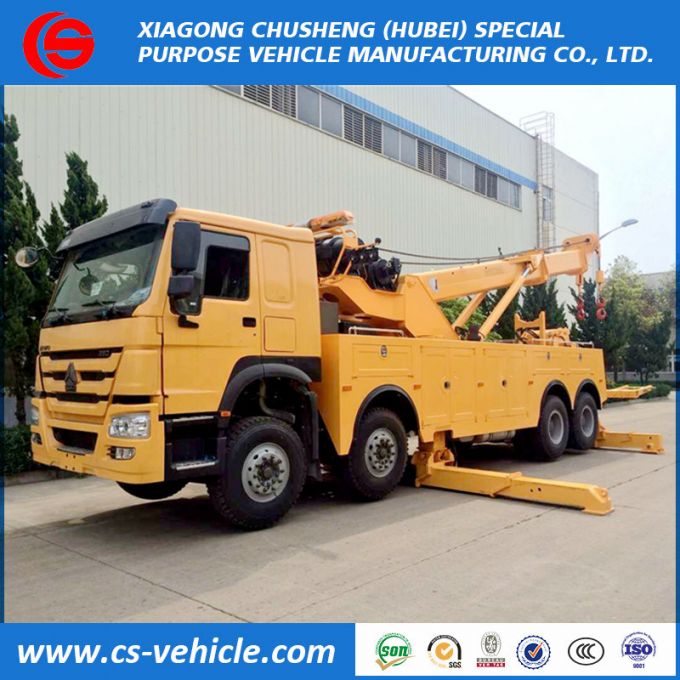 HOWO 8X4 371HP 360 Degree All Rotation 30t Wrecker Truck 