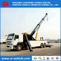 HOWO 8*4 Heavy Duty 30ton 40ton Winch Rotating Crane Wrecker Truck