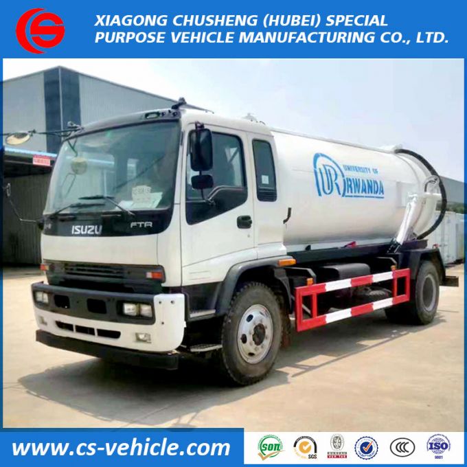 Isuzu 4X2 8000L Vacuum Sewage Suction Truck 