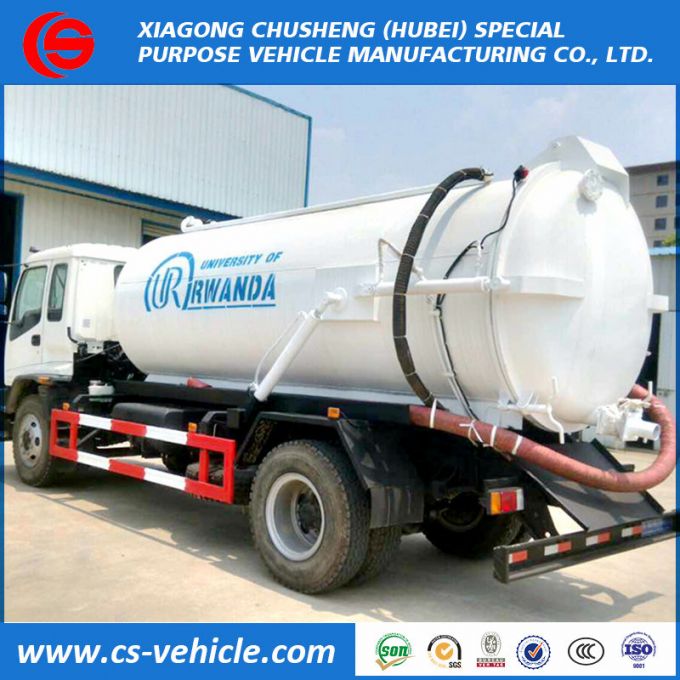 Isuzu 4X2 Vacuum Sewage Truck 6m3 Fecal Suction Truck 