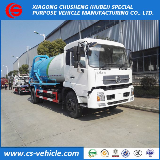 Dongfeng 4X2 6000L 8000liters Vacuum Sewage Suction Truck 