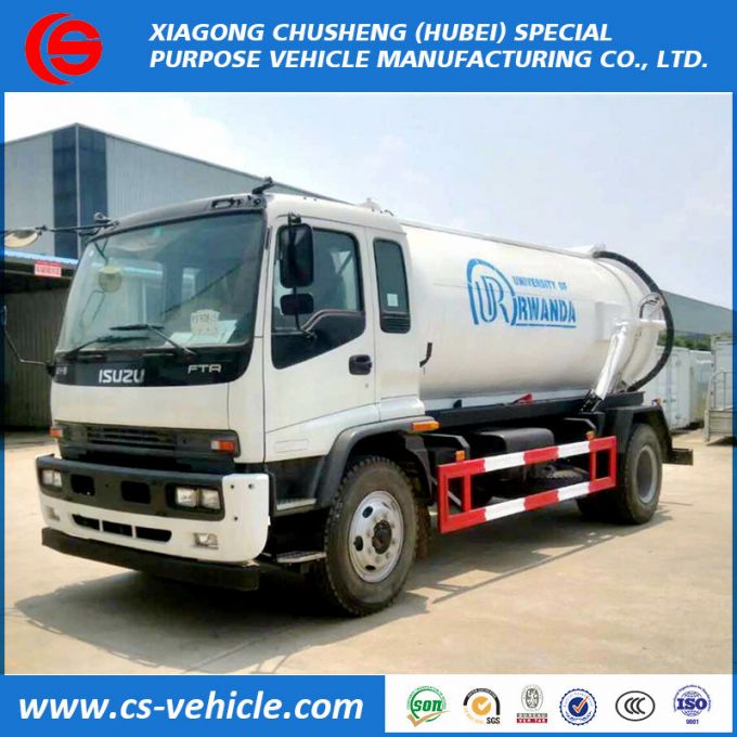 Isuzu 4X2 Vacuum Sewage Truck 6m3 Sewage Suction Truck 