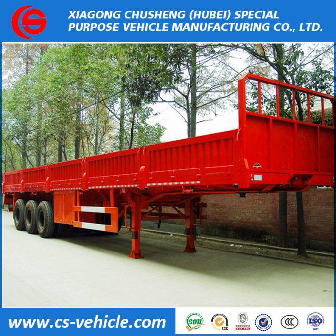 40FT 3 Axle Container 45tons Drop Side Semi Trailer 