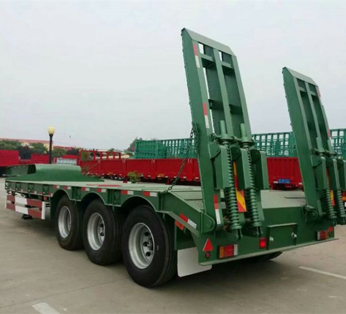 Cimc Three Axles Low Bed Semi Trailer 