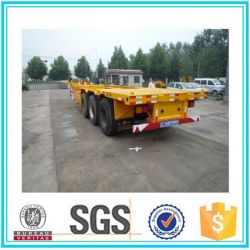 3 Axles Flat Bed Skeletal Semi Trailer for Sale