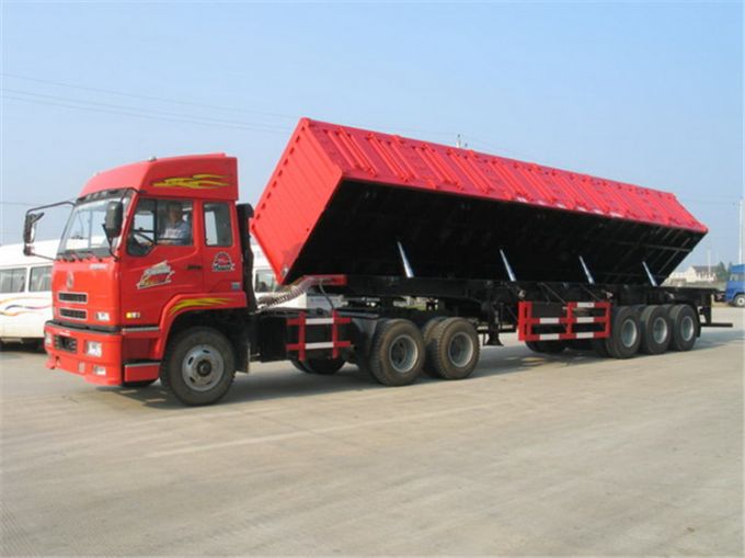 60 Ton Tri-Axles Side Dumper Semitrailer / Side Dump Semitrailer 